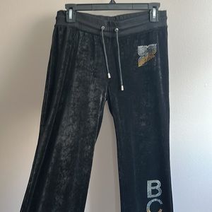 BCBG Y2K Velour Track Pants Sz Large
